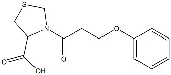 3-(3-phenoxypropanoyl)-1,3-thiazolidine-4-carboxylic acid 结构式