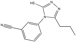 3-(3-propyl-5-sulfanyl-4H-1,2,4-triazol-4-yl)benzonitrile 结构式