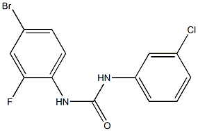 3-(4-bromo-2-fluorophenyl)-1-(3-chlorophenyl)urea 结构式