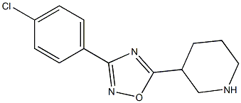 3-(4-chlorophenyl)-5-(piperidin-3-yl)-1,2,4-oxadiazole 结构式