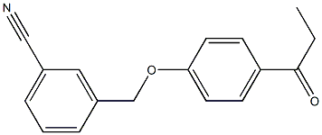 3-(4-propanoylphenoxymethyl)benzonitrile 结构式