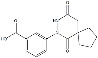 3-(6,9-dioxo-7,8-diazaspiro[4.5]dec-7-yl)benzoic acid 结构式