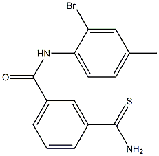 3-(aminocarbonothioyl)-N-(2-bromo-4-methylphenyl)benzamide 结构式