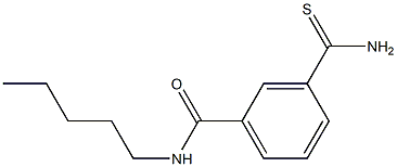 3-(aminocarbonothioyl)-N-pentylbenzamide 结构式