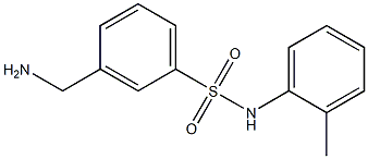 3-(aminomethyl)-N-(2-methylphenyl)benzene-1-sulfonamide 结构式