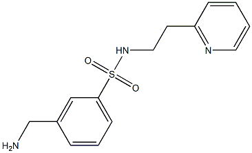 3-(aminomethyl)-N-(2-pyridin-2-ylethyl)benzenesulfonamide 结构式