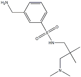 3-(aminomethyl)-N-{2-[(dimethylamino)methyl]-2-methylpropyl}benzene-1-sulfonamide 结构式