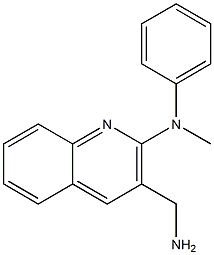 3-(aminomethyl)-N-methyl-N-phenylquinolin-2-amine 结构式