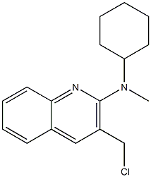 3-(chloromethyl)-N-cyclohexyl-N-methylquinolin-2-amine 结构式