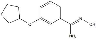 3-(cyclopentyloxy)-N'-hydroxybenzenecarboximidamide 结构式