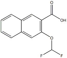 3-(difluoromethoxy)-2-naphthoic acid 结构式