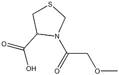 3-(methoxyacetyl)-1,3-thiazolidine-4-carboxylic acid 结构式