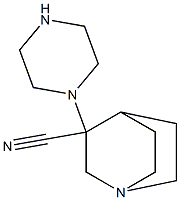 3-(piperazin-1-yl)-1-azabicyclo[2.2.2]octane-3-carbonitrile 结构式