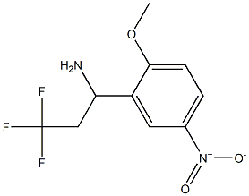 3,3,3-trifluoro-1-(2-methoxy-5-nitrophenyl)propan-1-amine 结构式