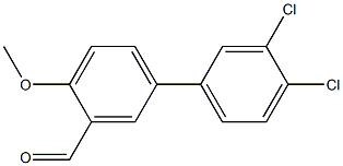 3',4'-dichloro-4-methoxy-1,1'-biphenyl-3-carbaldehyde 结构式