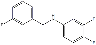 3,4-difluoro-N-[(3-fluorophenyl)methyl]aniline 结构式