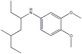 3,4-dimethoxy-N-(5-methylheptan-3-yl)aniline 结构式