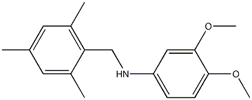 3,4-dimethoxy-N-[(2,4,6-trimethylphenyl)methyl]aniline 结构式