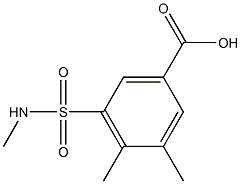 3,4-dimethyl-5-(methylsulfamoyl)benzoic acid 结构式