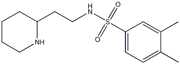 3,4-dimethyl-N-[2-(piperidin-2-yl)ethyl]benzene-1-sulfonamide 结构式