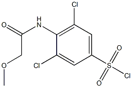 3,5-dichloro-4-(2-methoxyacetamido)benzene-1-sulfonyl chloride 结构式
