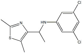 3,5-dichloro-N-[1-(2,5-dimethyl-1,3-thiazol-4-yl)ethyl]aniline 结构式