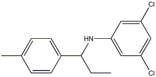 3,5-dichloro-N-[1-(4-methylphenyl)propyl]aniline 结构式