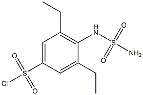 3,5-diethyl-4-(sulfamoylamino)benzene-1-sulfonyl chloride 结构式