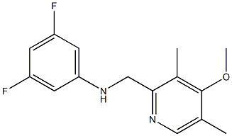 3,5-difluoro-N-[(4-methoxy-3,5-dimethylpyridin-2-yl)methyl]aniline 结构式