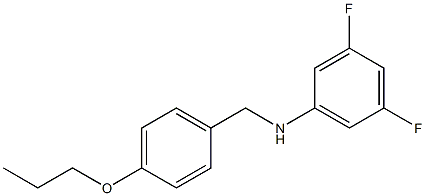 3,5-difluoro-N-[(4-propoxyphenyl)methyl]aniline 结构式