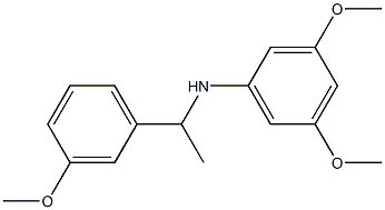 3,5-dimethoxy-N-[1-(3-methoxyphenyl)ethyl]aniline 结构式