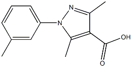 3,5-dimethyl-1-(3-methylphenyl)-1H-pyrazole-4-carboxylic acid 结构式