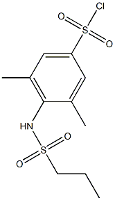3,5-dimethyl-4-(propane-1-sulfonamido)benzene-1-sulfonyl chloride 结构式