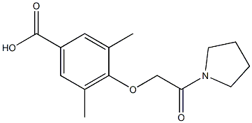 3,5-dimethyl-4-[2-oxo-2-(pyrrolidin-1-yl)ethoxy]benzoic acid 结构式