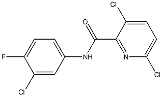 3,6-dichloro-N-(3-chloro-4-fluorophenyl)pyridine-2-carboxamide 结构式