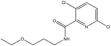 3,6-dichloro-N-(3-ethoxypropyl)pyridine-2-carboxamide 结构式