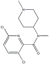 3,6-dichloro-N-methyl-N-(1-methylpiperidin-4-yl)pyridine-2-carboxamide 结构式