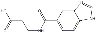 3-[(1H-benzimidazol-5-ylcarbonyl)amino]propanoic acid 结构式