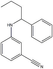 3-[(1-phenylbutyl)amino]benzonitrile 结构式