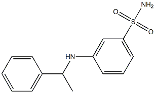 3-[(1-phenylethyl)amino]benzene-1-sulfonamide 结构式