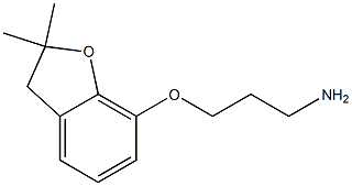 3-[(2,2-dimethyl-2,3-dihydro-1-benzofuran-7-yl)oxy]propan-1-amine 结构式