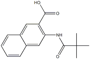 3-[(2,2-dimethylpropanoyl)amino]-2-naphthoic acid 结构式