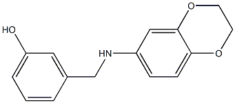 3-[(2,3-dihydro-1,4-benzodioxin-6-ylamino)methyl]phenol 结构式