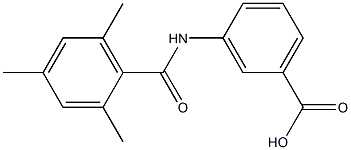 3-[(2,4,6-trimethylbenzene)amido]benzoic acid 结构式