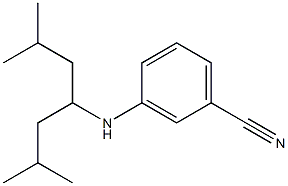 3-[(2,6-dimethylheptan-4-yl)amino]benzonitrile 结构式