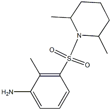 3-[(2,6-dimethylpiperidine-1-)sulfonyl]-2-methylaniline 结构式