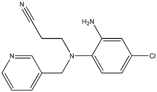 3-[(2-amino-4-chlorophenyl)(pyridin-3-ylmethyl)amino]propanenitrile 结构式