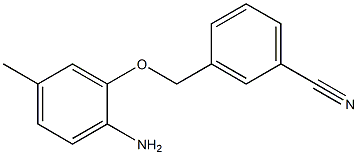3-[(2-amino-5-methylphenoxy)methyl]benzonitrile 结构式