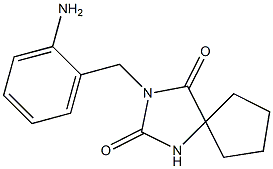 3-[(2-aminophenyl)methyl]-1,3-diazaspiro[4.4]nonane-2,4-dione 结构式