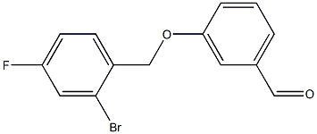 3-[(2-bromo-4-fluorophenyl)methoxy]benzaldehyde 结构式